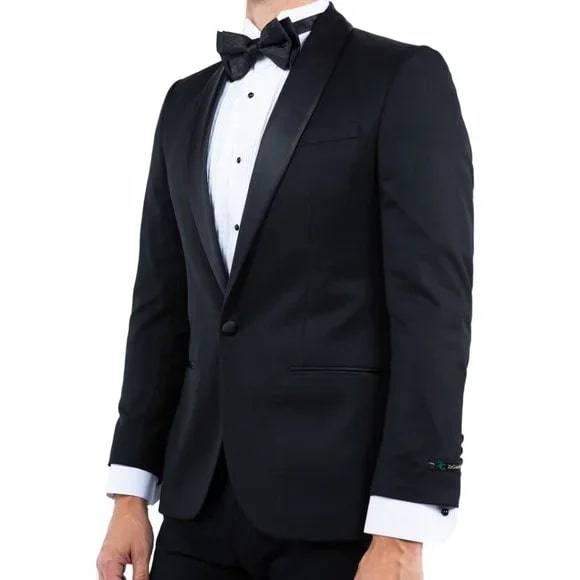 Shawl Collar  Tuxedo Separates Coat, Black by ZeGarie