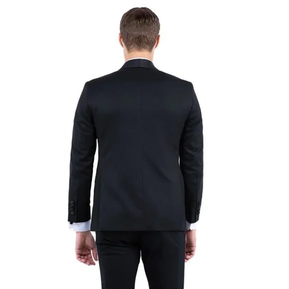 Shawl Collar  Tuxedo Separates Coat, Black by ZeGarie