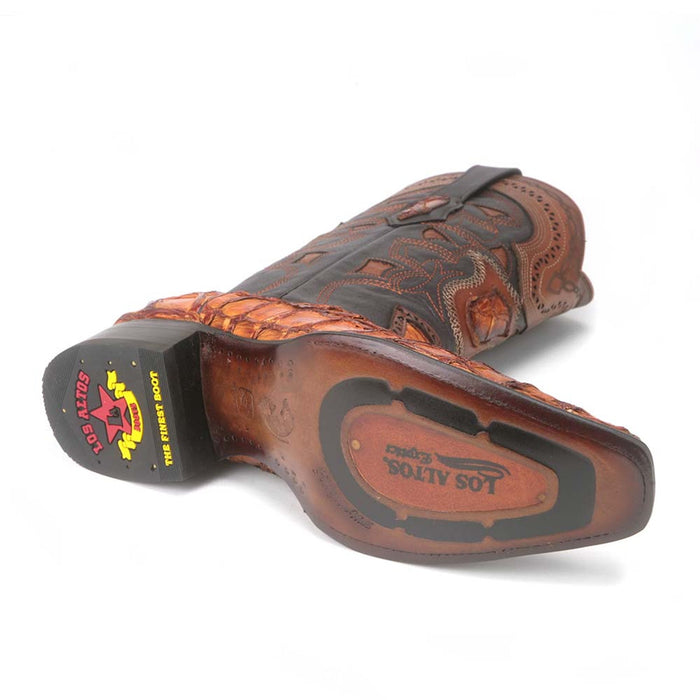 Los Altos Pirarucu Cognac European Square Toe Mens Boot