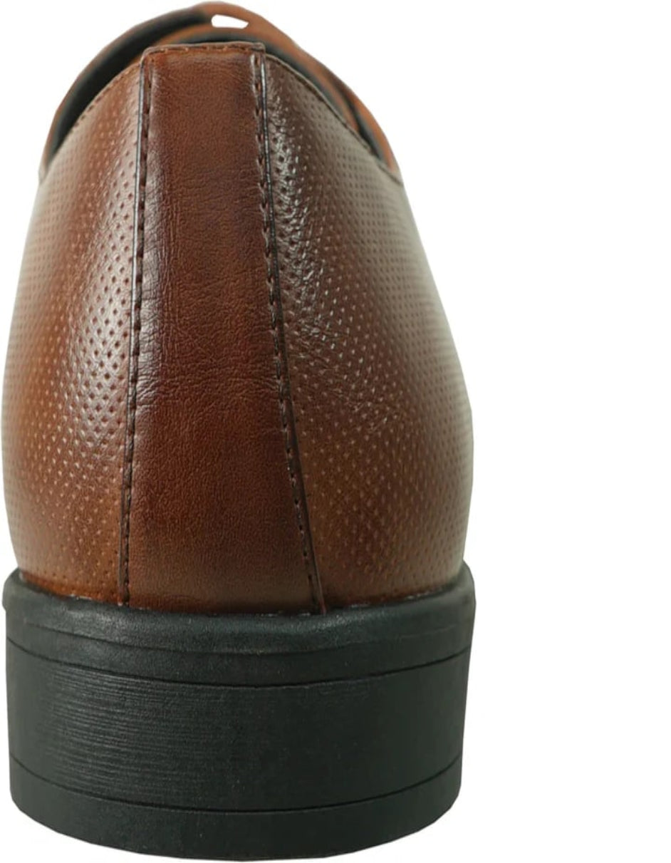 Mens Antique Cap Toe Lace Up Oxford Dress Cognac Shoe - 6 Standard / D / Medium