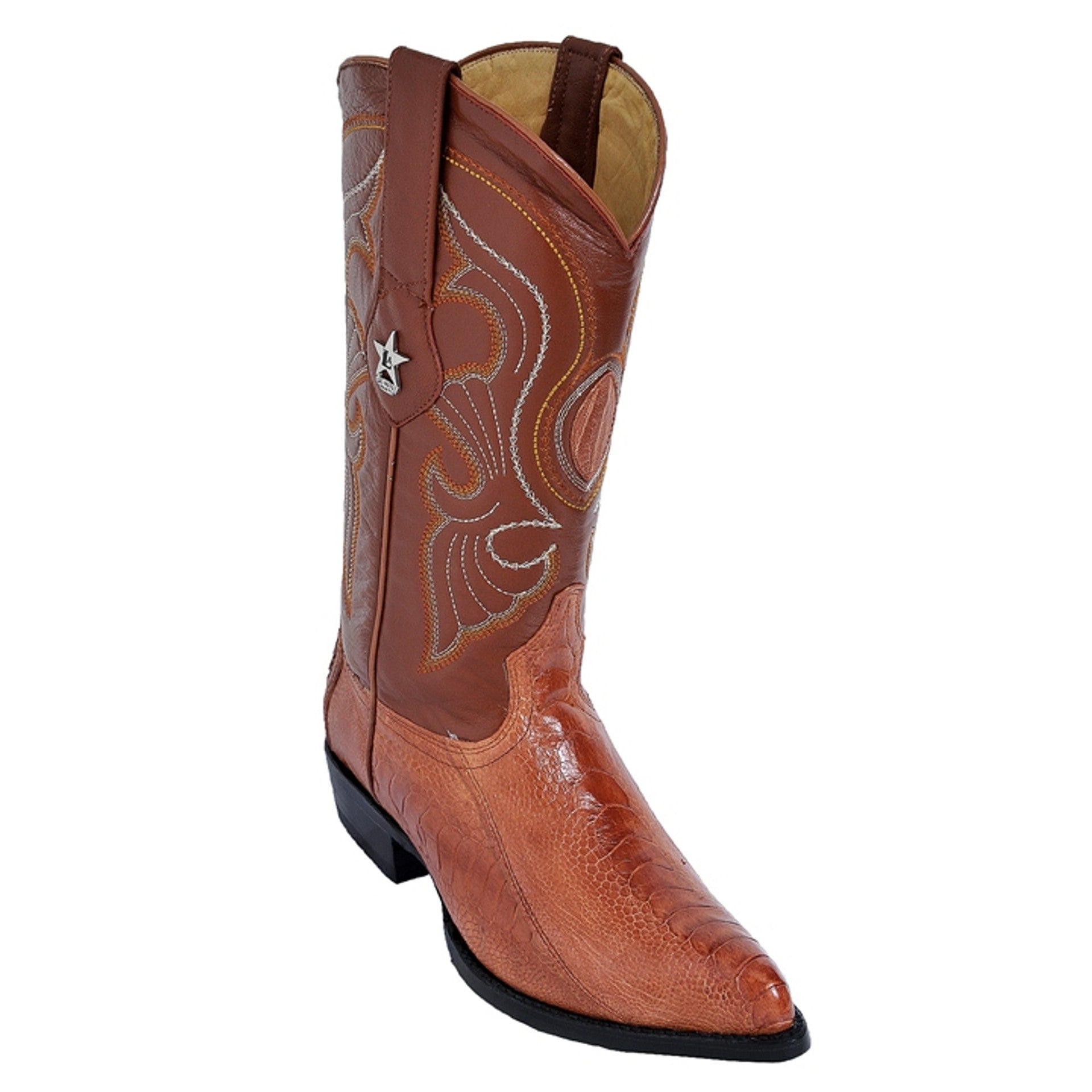 Los Altos Men's Leg J Toe Ostrich Boots - 6