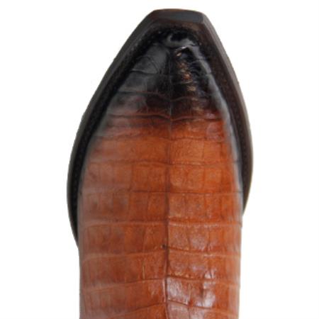 Men's Cognac Leather Lining Traditional Leather Sole Dress Cowboy Boot Cheap Priced For Sale Online - 6EE