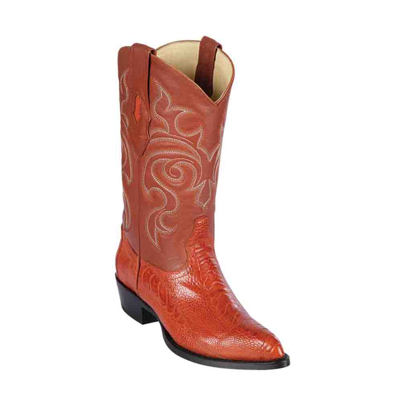 Los Altos Men's Leg J Toe Ostrich Boots - 6