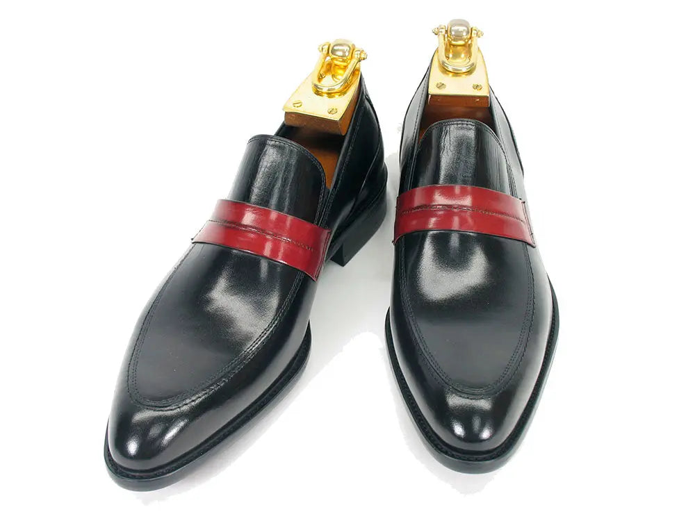 Carrucci Mens Penny Loafer in Contrast Strap - 9