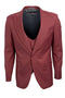 Cheap Priced Suit - Men's Vested One Button Peak Lapel Stacy Adams Coral Suit Coral Prom 2025 Suits
