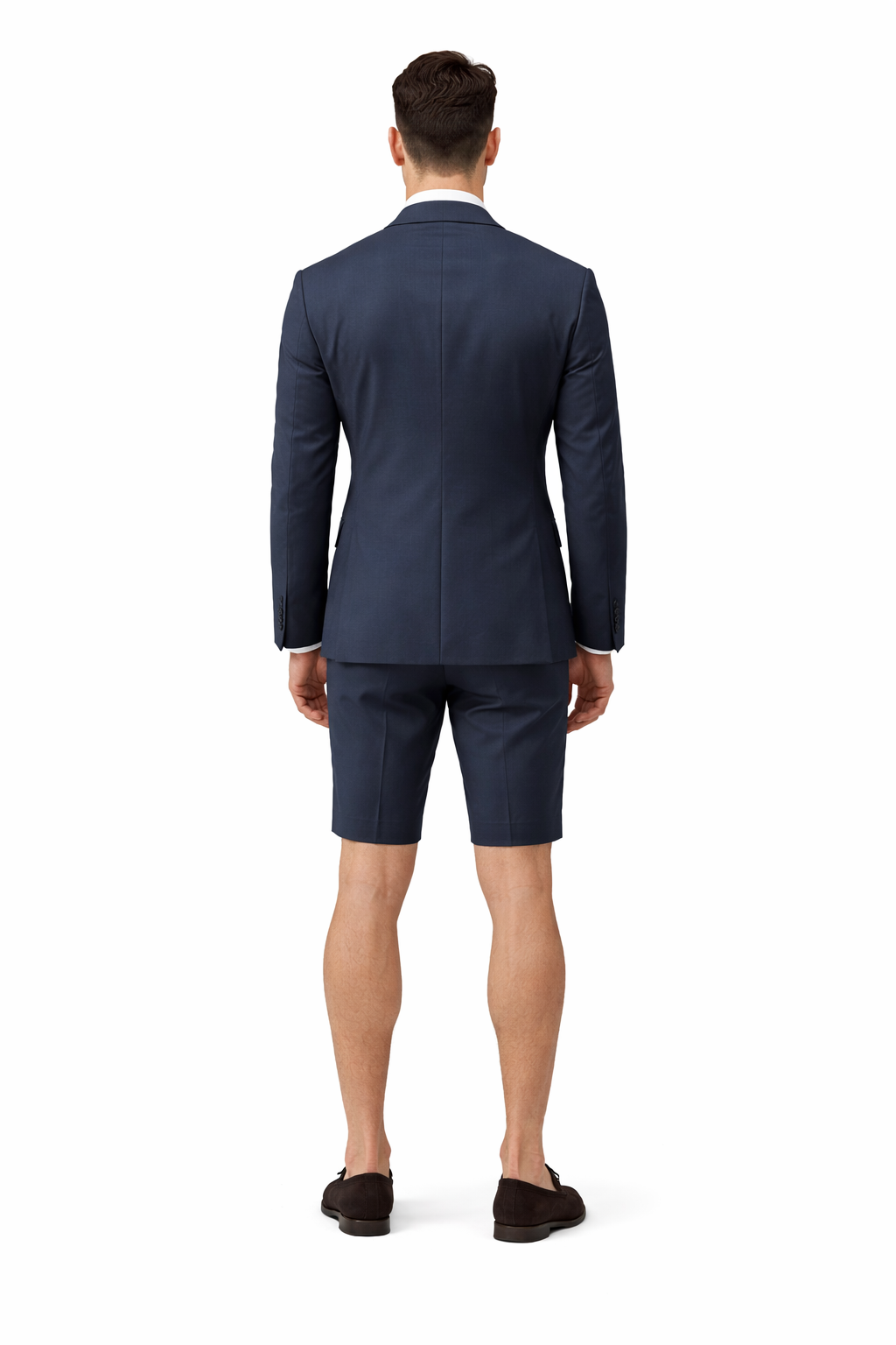 Cotton Fabric Charcoal Gray Suit - Mens Suits With Shorts - Summer Suit - 34 Short or Extra Small