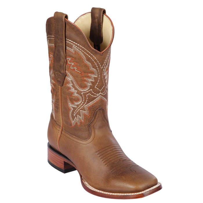 Los Altos Boots - Mens Dress Cowboy Boot - Low Priced Men's Square Toe Cowboy Boots- in Honey - 6