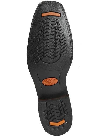 Men's Handmade Wild West Genuine Rage Cowboy Leather Square Toe Walnut Dress Cowboy Boot Cheap Priced For Sale Online - US 8.0 Standard/D/ Medium / Eu:41-42