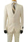 Cheap Priced Suit- Mens 2 Button Slim Fit Poplin Basic Cream Suit
