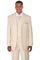 Cheap Priced Suit- Mens 3 Button Vested Shiny Sharkskin Narrow Pinstripe Cream Suit