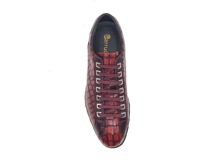 Carrucci Crocodile Embossed Leather Sneaker