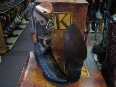 King Exotic Boots Genuine Crocodile Snip Toe Western Cowboy Dress Cowboy Boot Cheap Priced For Sale Online EE Brown - 6EE
