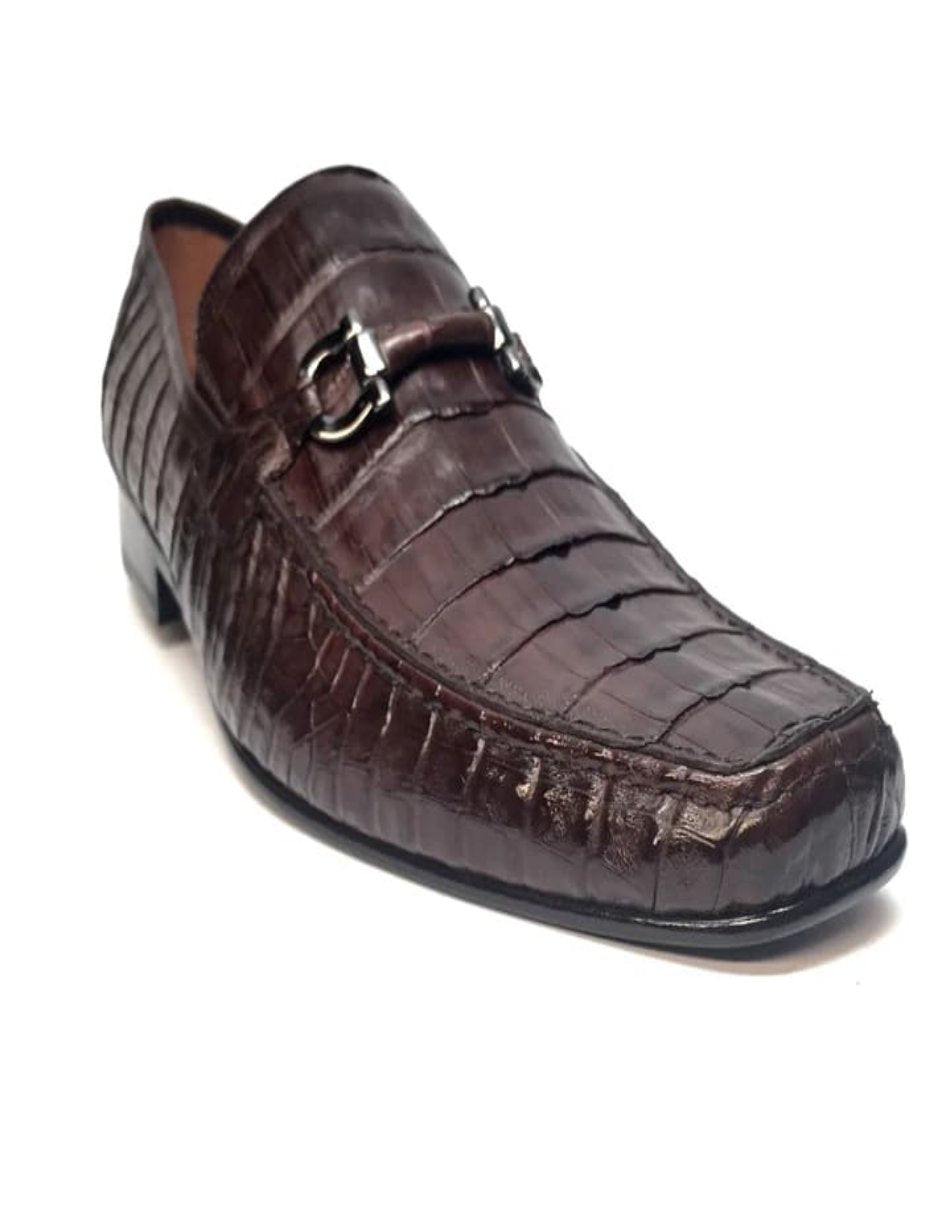Los Altos All-Over Crocodile Belly Loafers - 8
