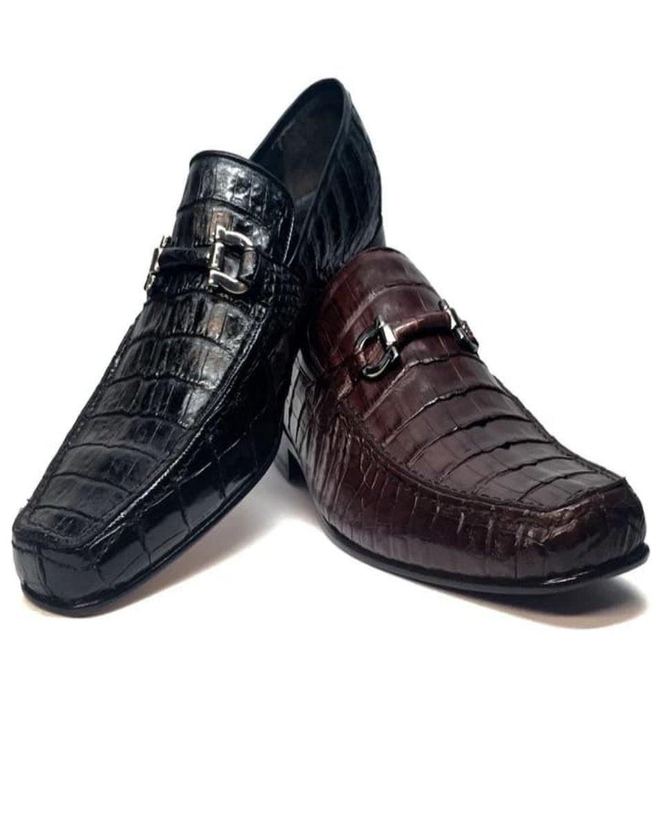 Los Altos All-Over Crocodile Belly Loafers - 8