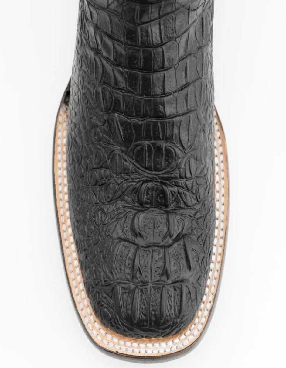 Ferrini Women's Stampede Square Toe Boots Crocodile Print - Black - 6B