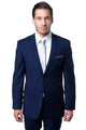 Cheap Priced Suit- Men's Basic 2 Button Slim Fit Wedding Navy/Blue Suit