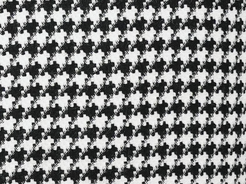 Black Houndstooth Hybrid Fit Double Breasted Jacket - S