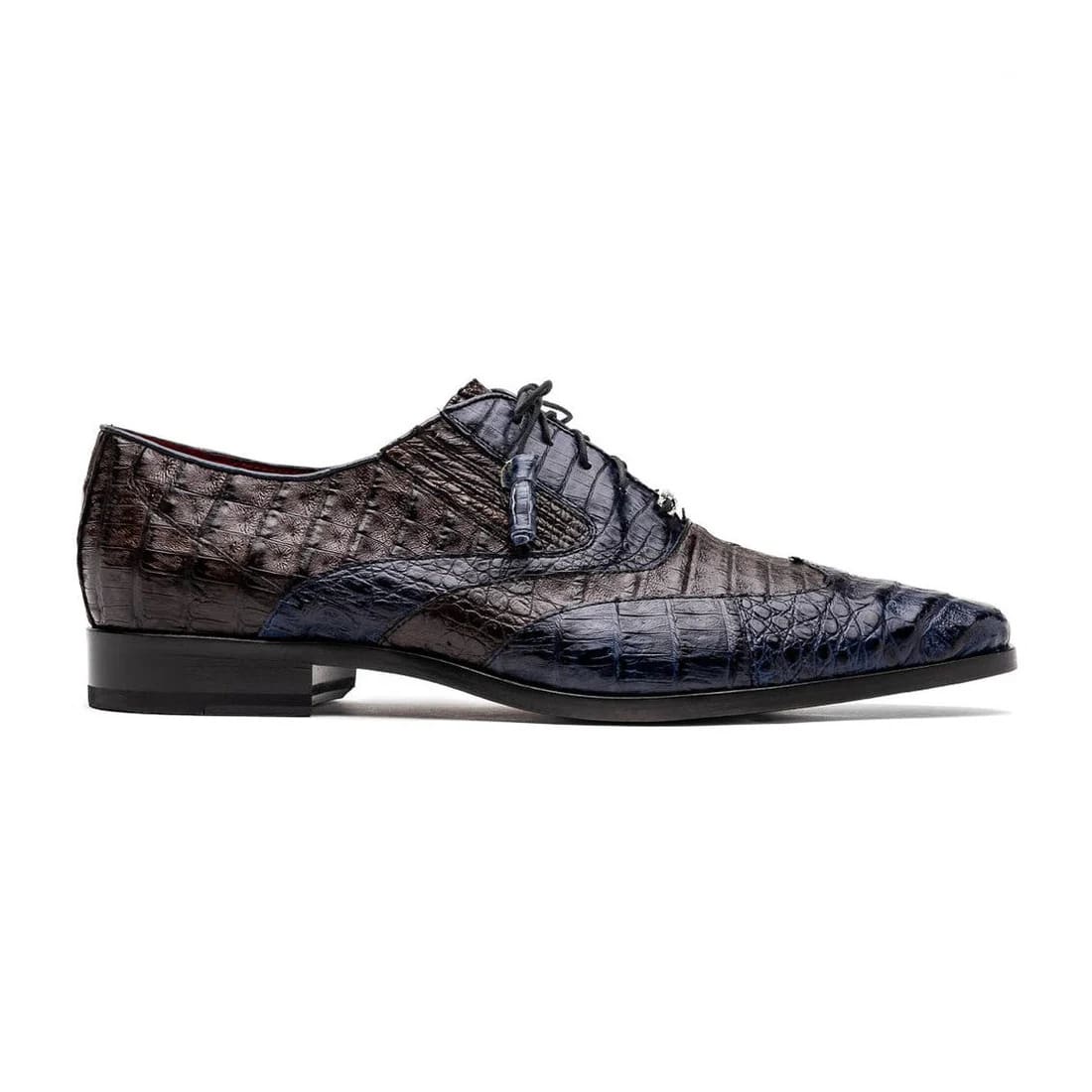Marco Di Milano Luciano Men's Shoes Exotic Crocodile Classic Wingtip Dress Derby Oxfords - 8