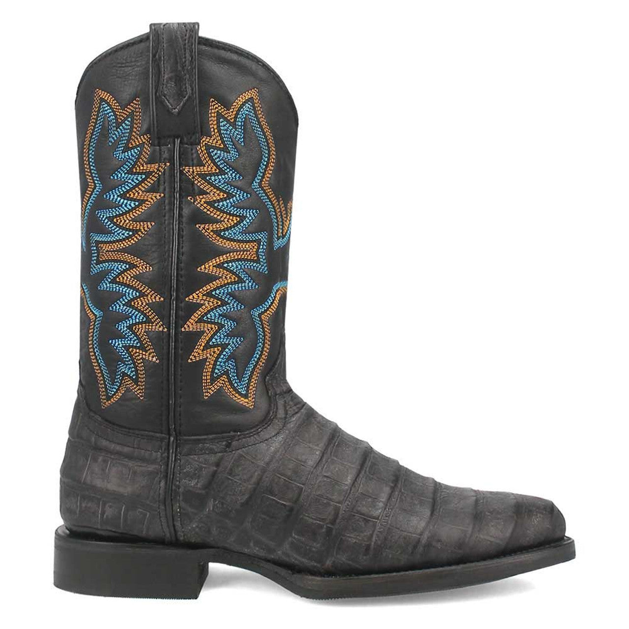 Dingo Round Toe Black Leather Boots - 6D