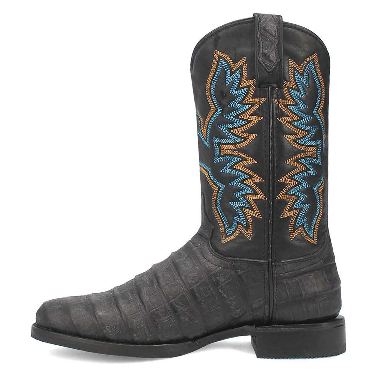 Dingo Round Toe Black Leather Boots - 6D