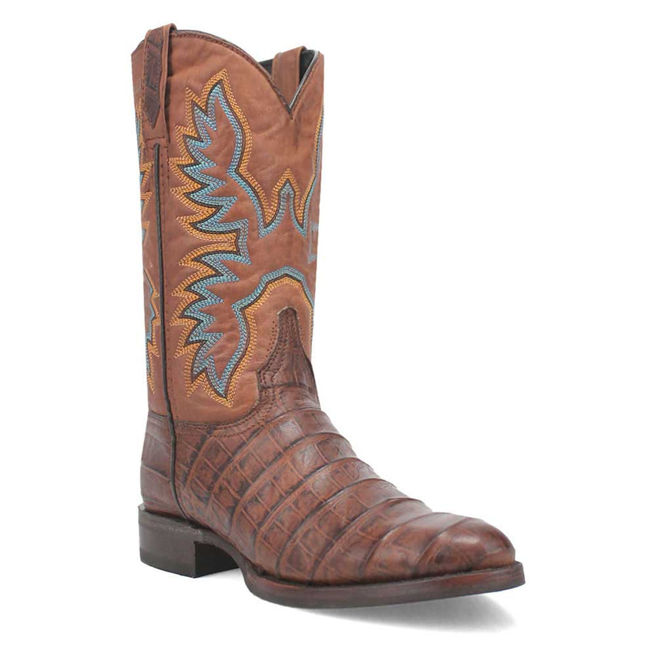 Dingo Round Toe Brown Leather Boots - 6D