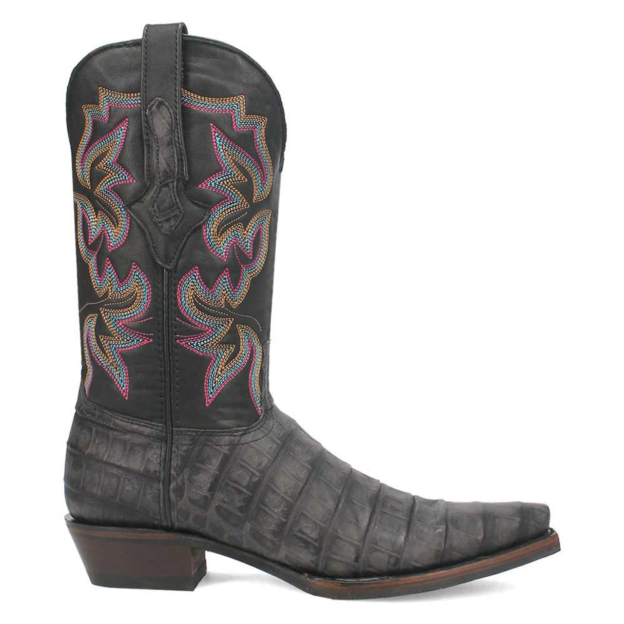 Dingo Black Gator Print Snip Toe Cowboy Boot - 6D