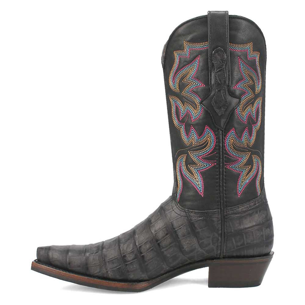 Dingo Black Gator Print Snip Toe Cowboy Boot - 6D