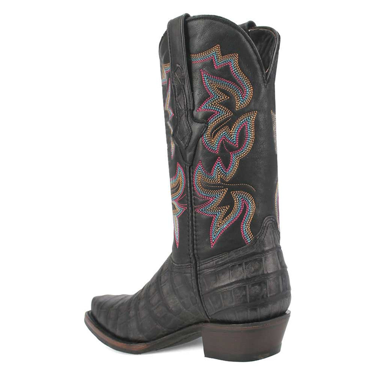 Dingo Black Gator Print Snip Toe Cowboy Boot - 6D