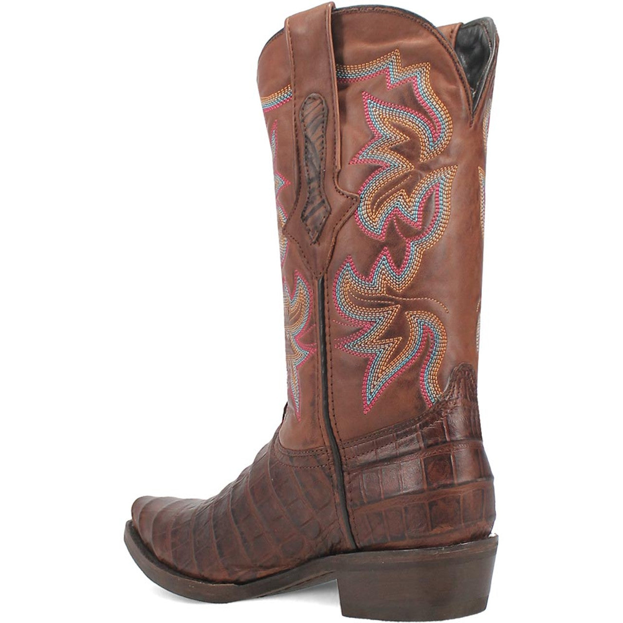 Dingo Brown Gator Print Snip Toe Cowboy Boot - 6D