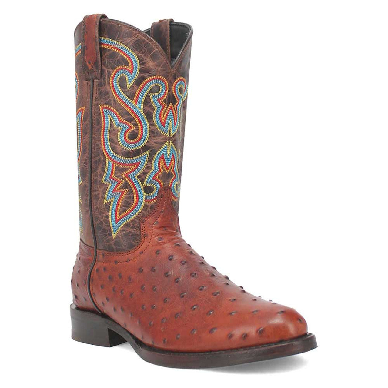 Dingo Brown Lizard Print Leather Boots - 6D