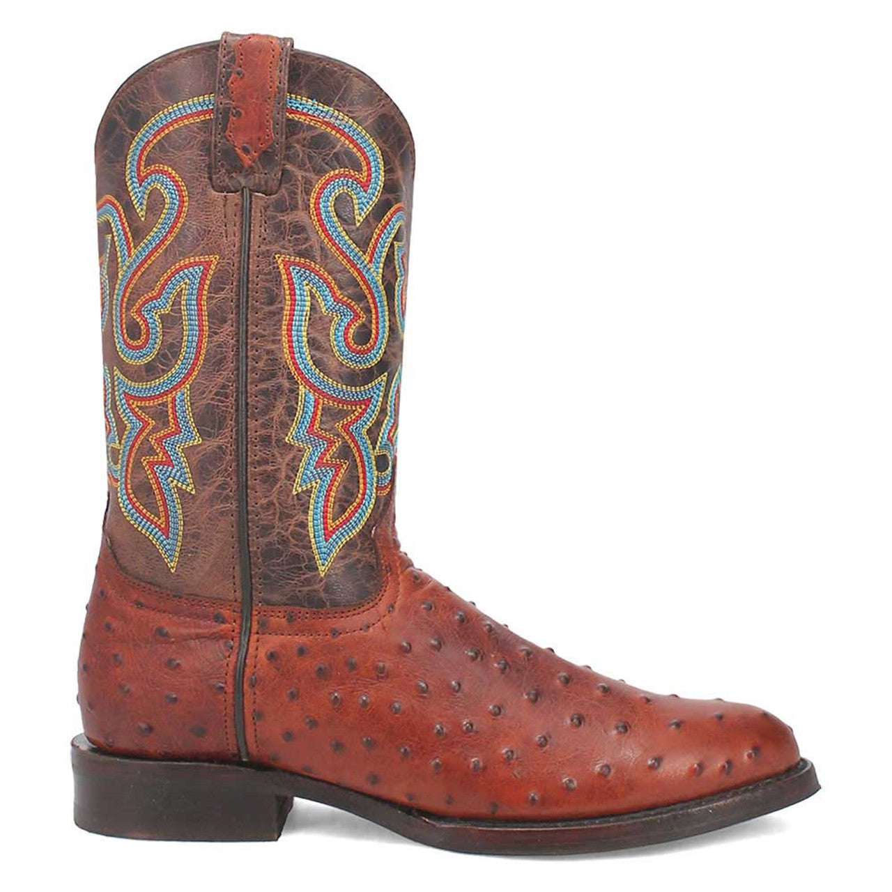 Dingo Brown Lizard Print Leather Boots - 6D