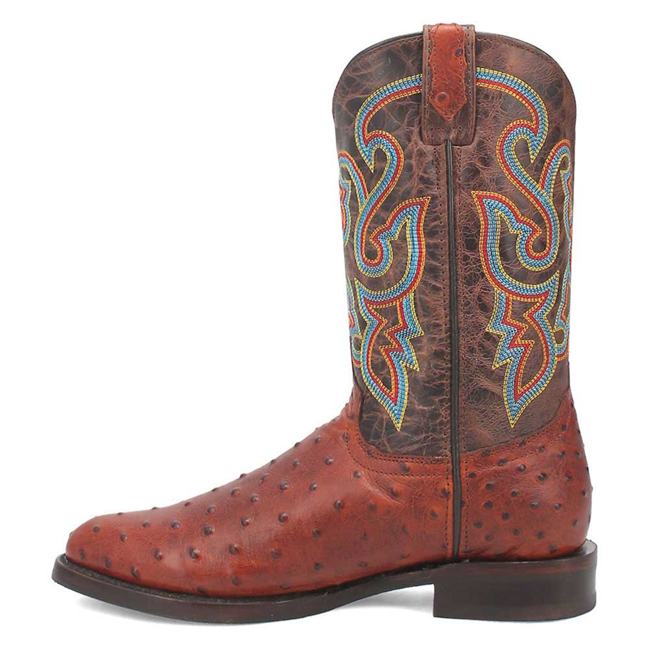 Dingo Brown Lizard Print Leather Boots - 6D