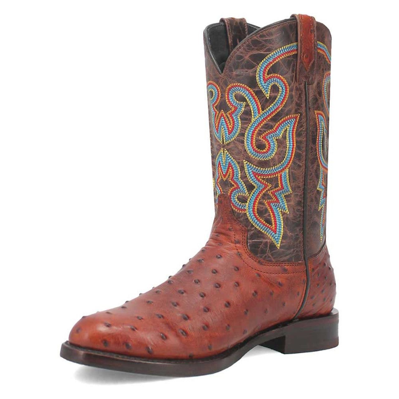 Dingo Brown Lizard Print Leather Boots - 6D