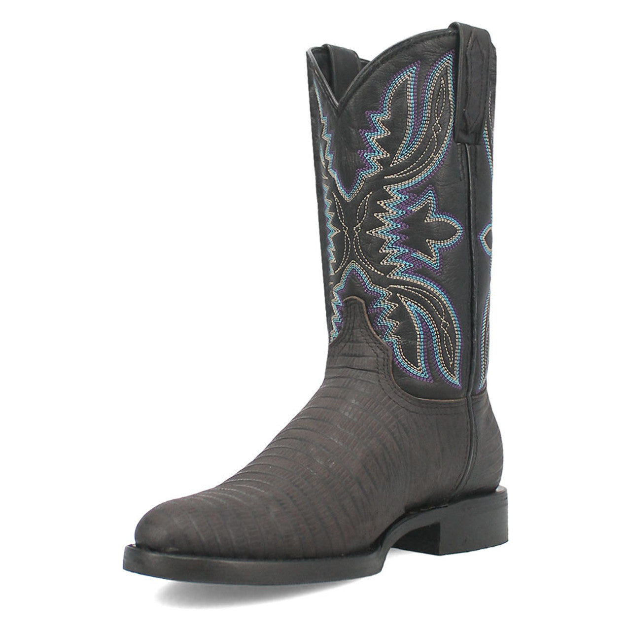 Dingo Black Lizard Print Leather Boots - 6D
