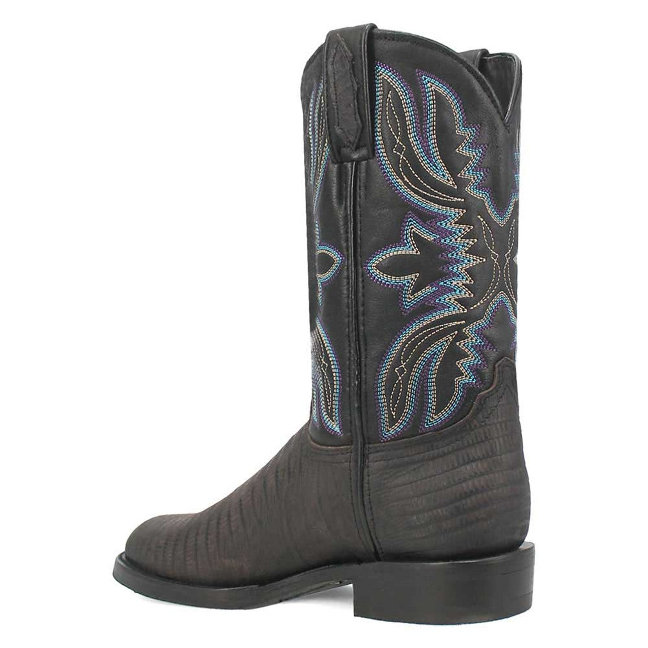 Dingo Black Lizard Print Leather Boots - 6D
