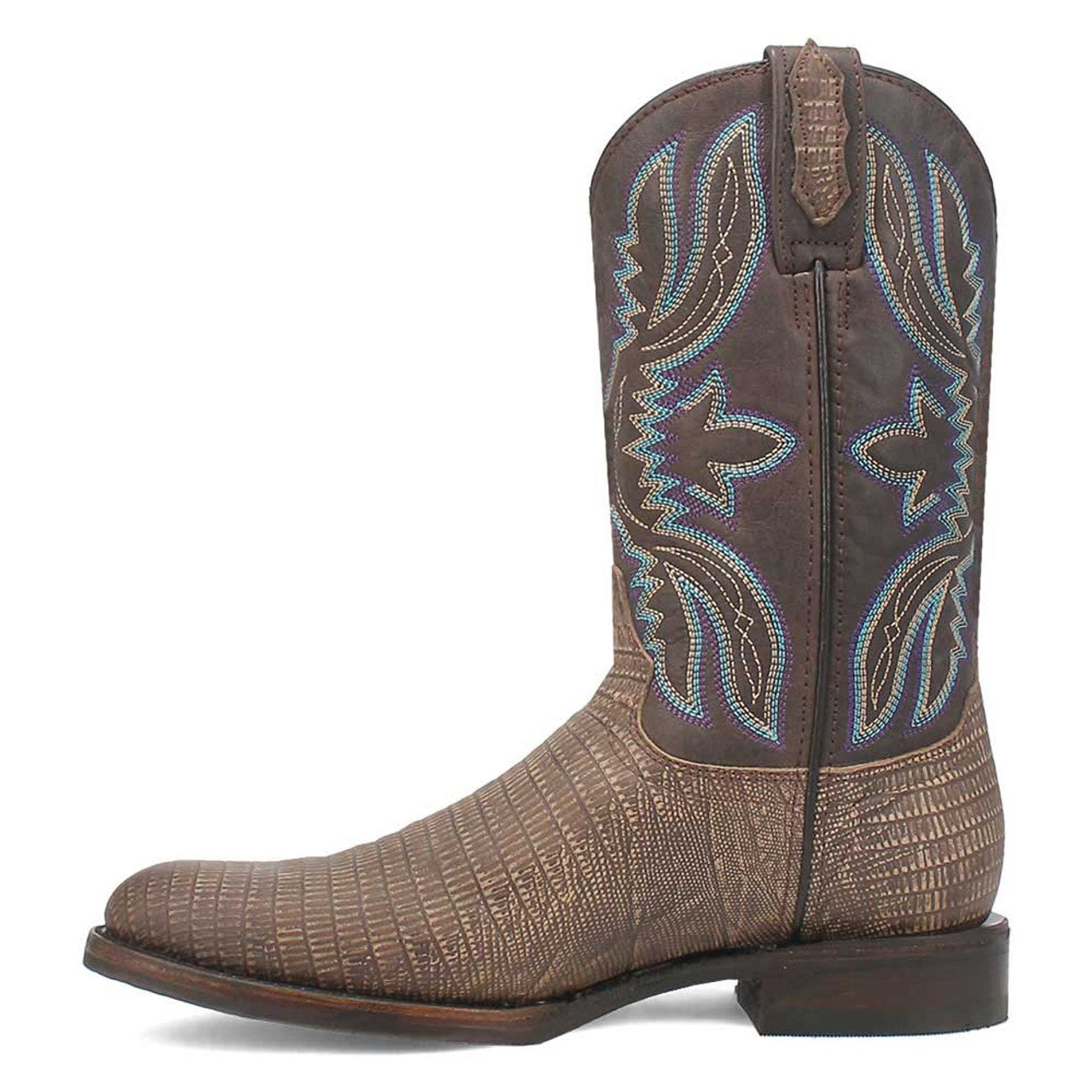 Dingo Cement Lizard Print Snip Toe Leather Boots - 6D