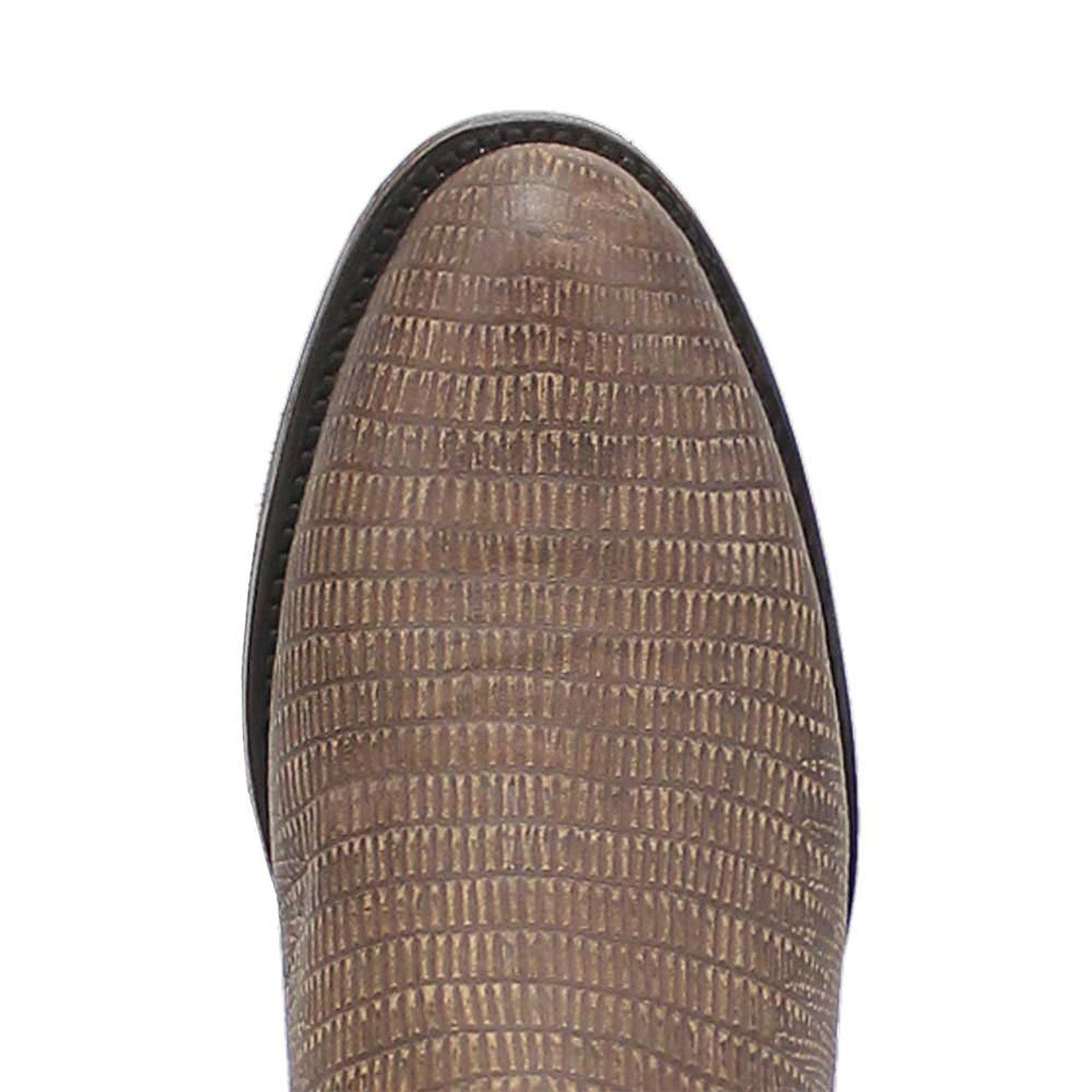 Dingo Cement Lizard Print Snip Toe Leather Boots - 6D