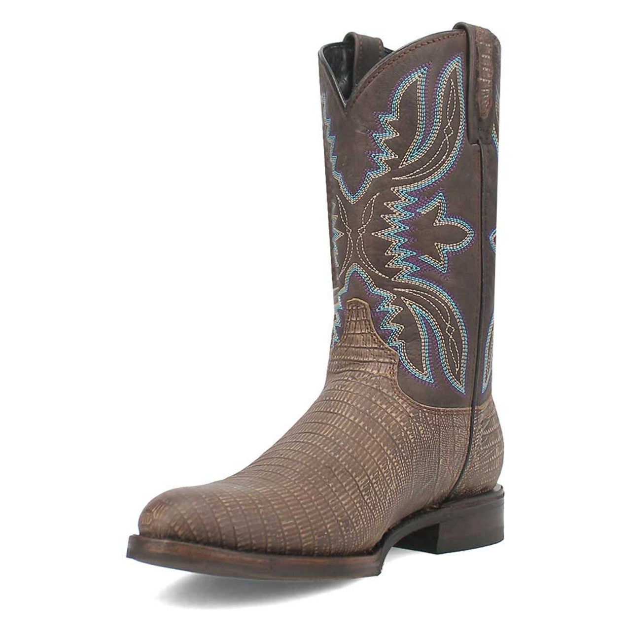 Dingo Cement Lizard Print Snip Toe Leather Boots - 6D