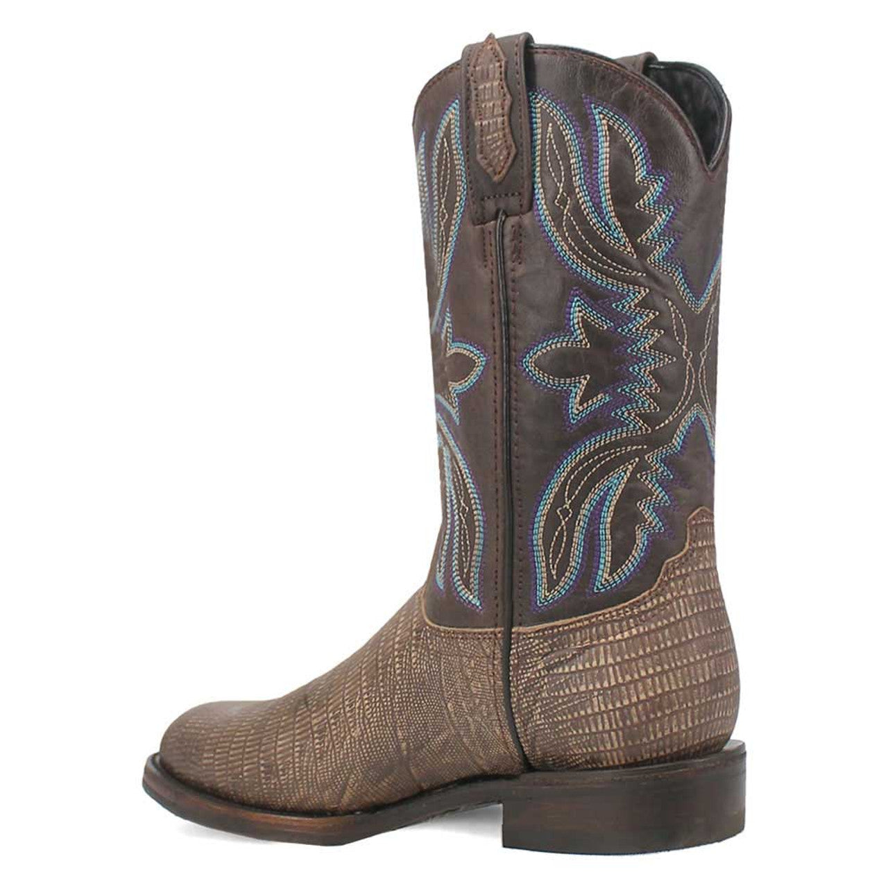 Dingo Cement Lizard Print Snip Toe Leather Boots - 6D