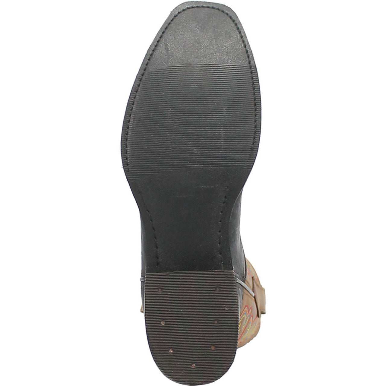Dingo Black and Tan Snoot Toe Leather Western Boots - 6D