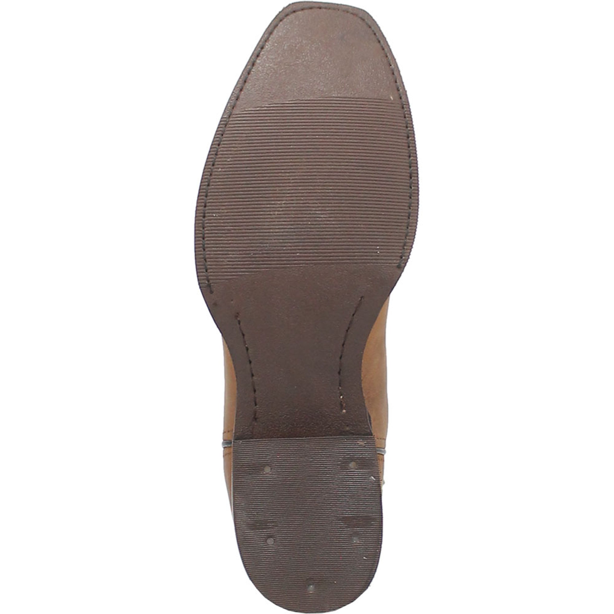 Dingo Tan and Green Snoot Toe Leather Western Boots - 6D