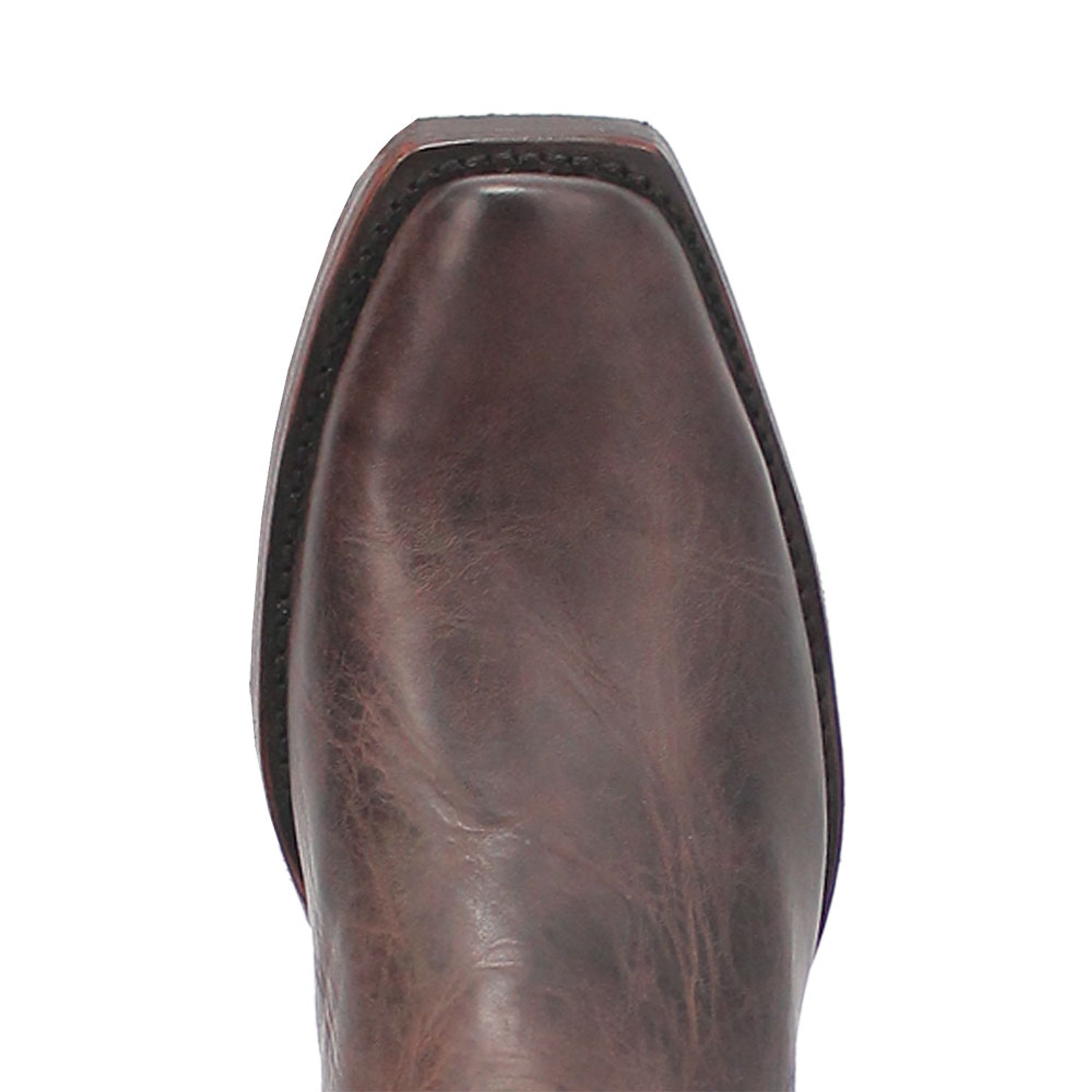 Dingo Brown and Red Snoot Toe Leather Western Boots - 6D