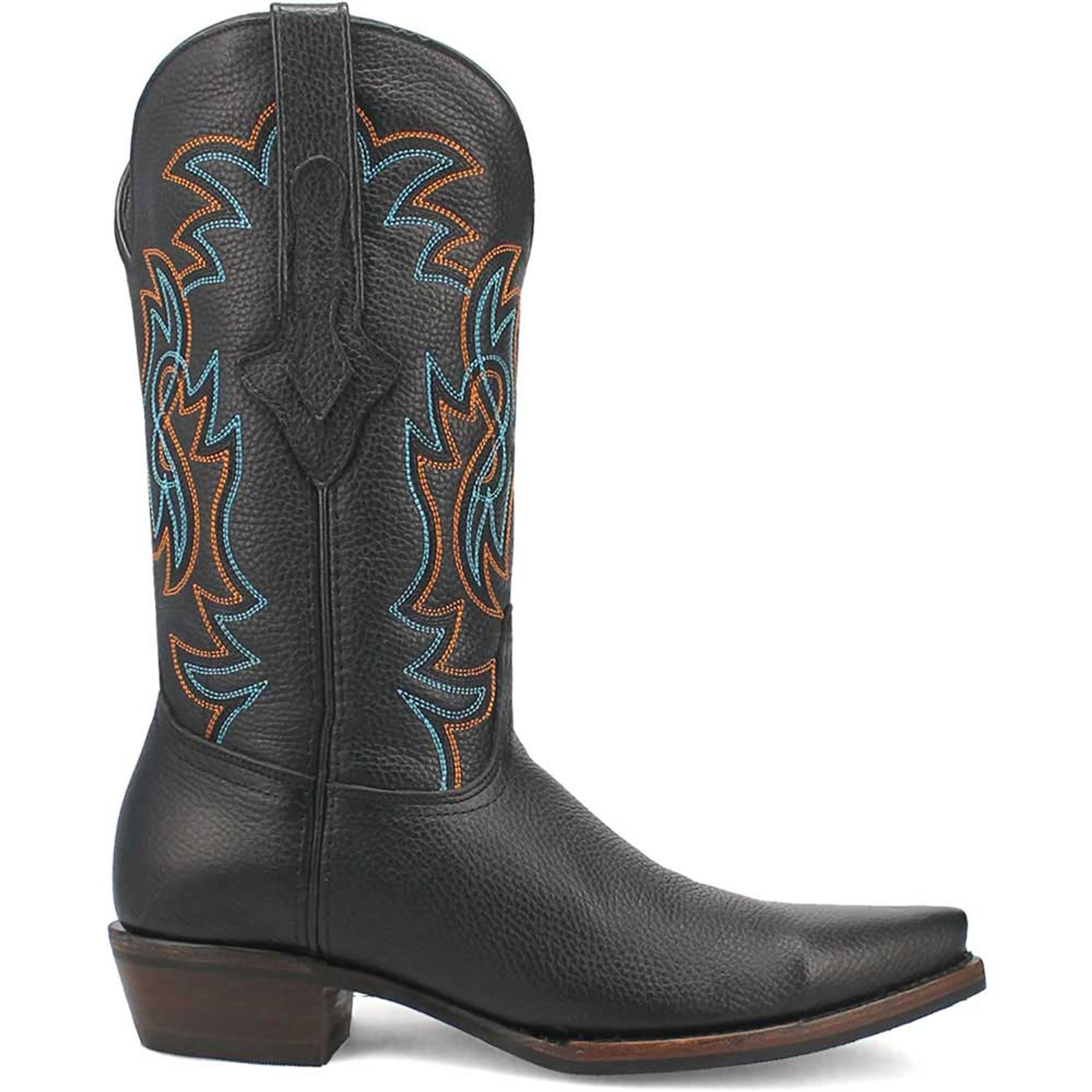 Dingo Gold Rush Black Leather Snip Toe Western Boots - 6D