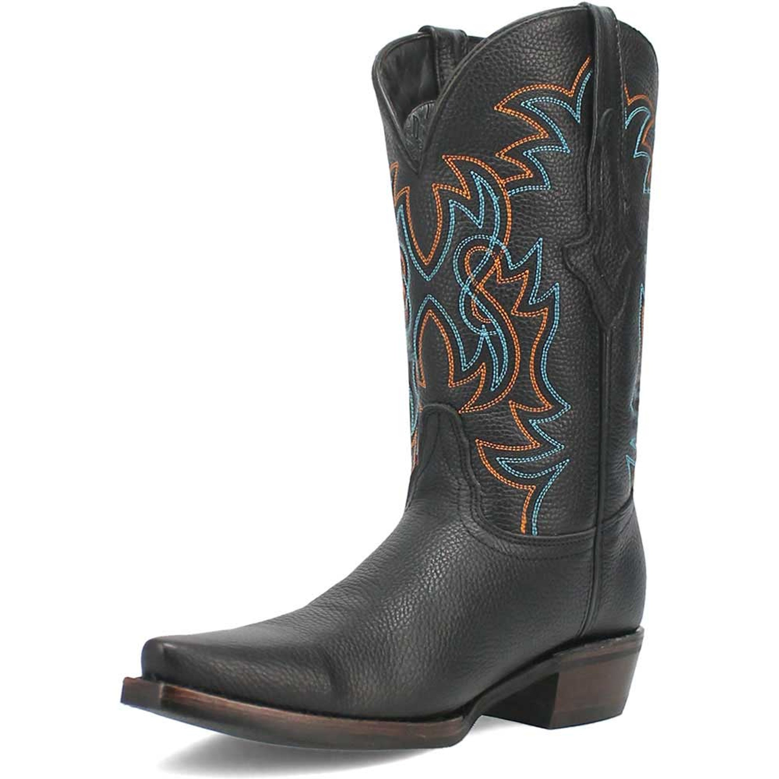 Dingo Gold Rush Black Leather Snip Toe Western Boots - 6D