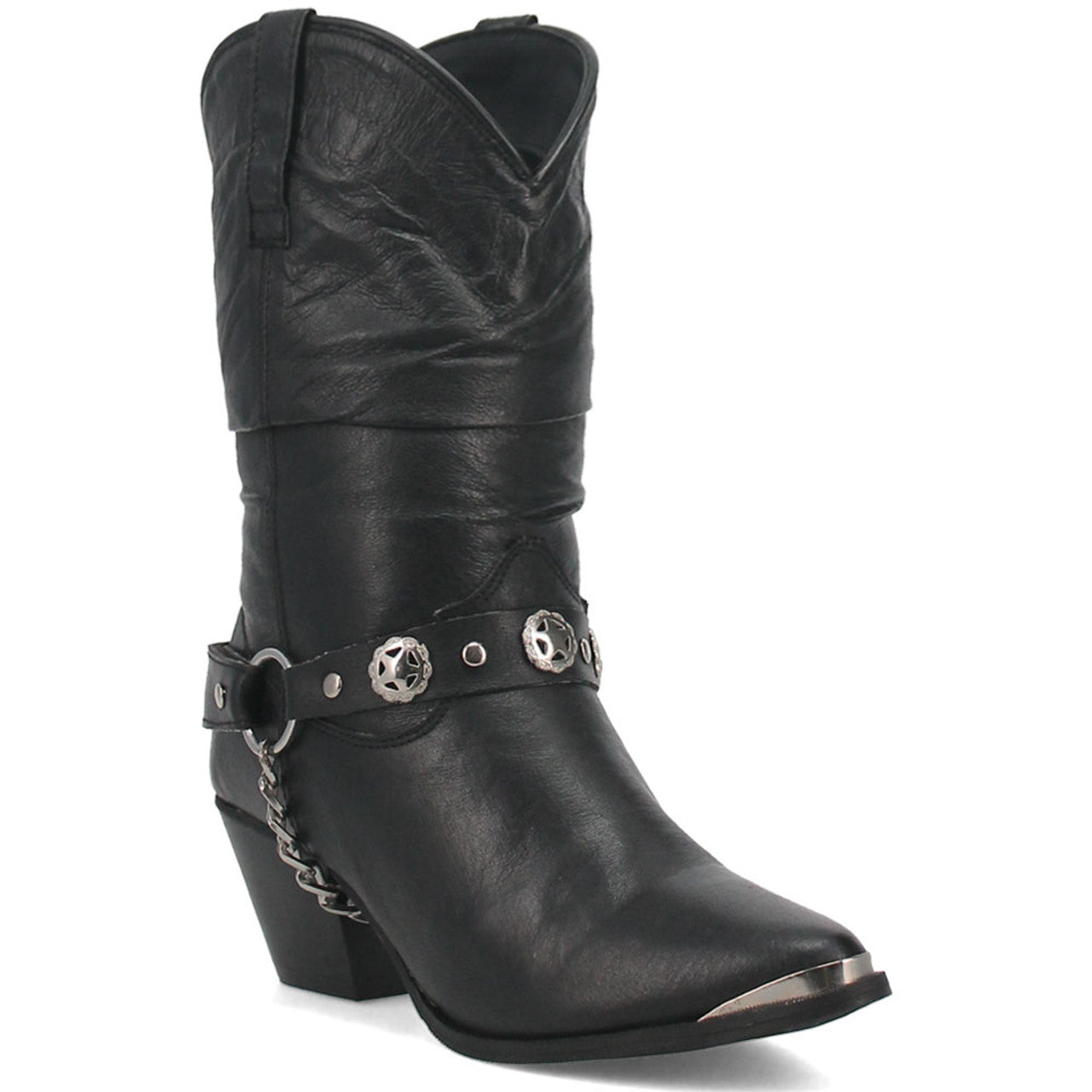 Dingo Olivia Black Pigskin Women Leather Boots - 6M