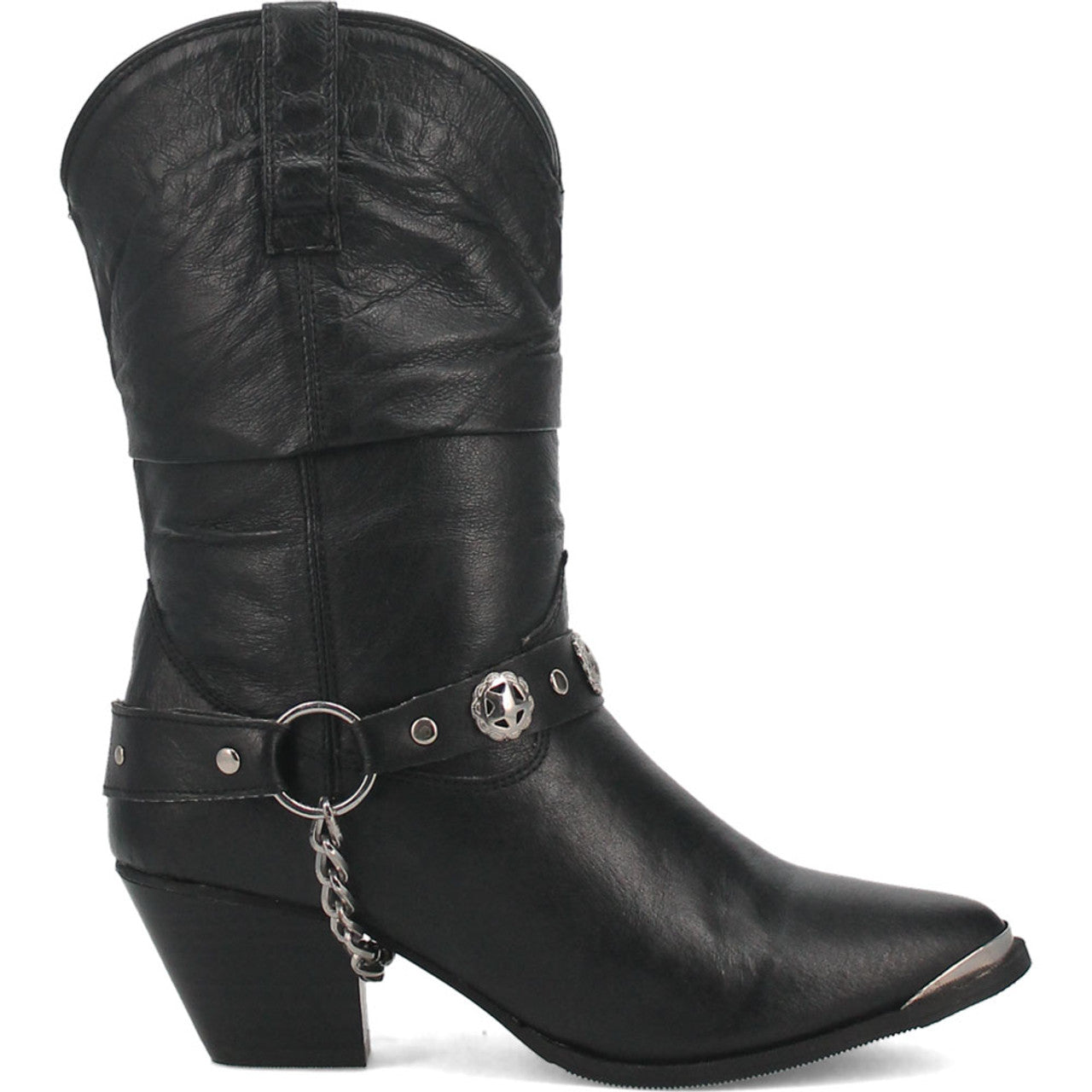 Dingo Olivia Black Pigskin Women Leather Boots - 6M
