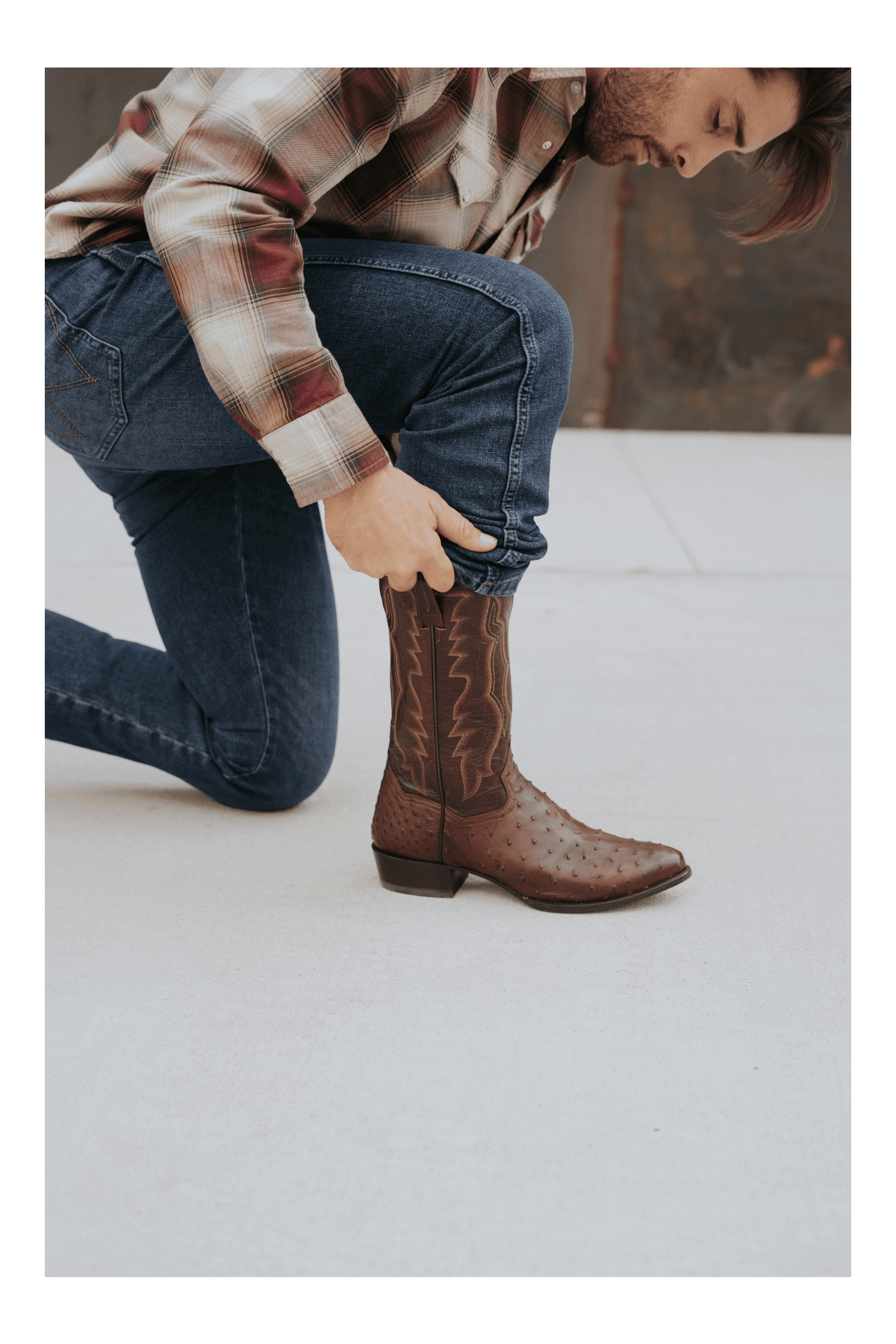 PERSHING FULL QUILL OSTRICH BOOT - 7