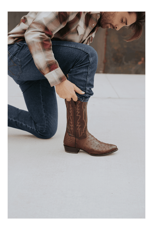 Dan Post Pershing Full Quill Ostrich Boot