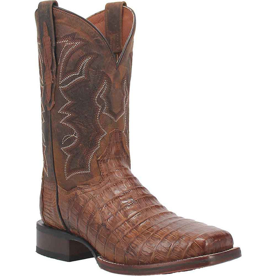 Dan Post Cowboy Certified Kingsly Caiman Square Toe Apache/Chocolate Boot - 8D