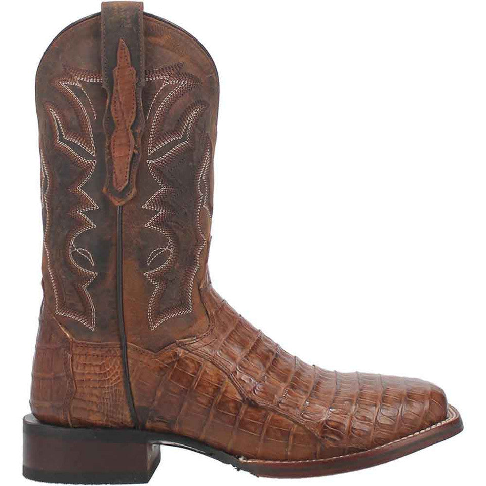 Dan Post Cowboy Certified Kingsly Caiman Square Toe Apache/Chocolate Boot - 8D